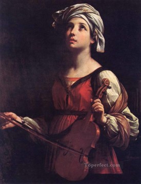Santa Cecilia Barroca Guido Reni Pinturas al óleo